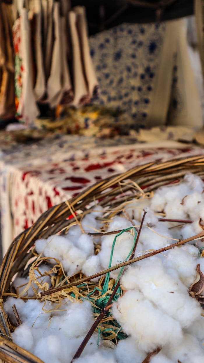Crafting Captivating Headlines: Your awesome post title goes here Close-up of raw cotton in a basket at a traditional market in Bukhara, Uzbekistan.